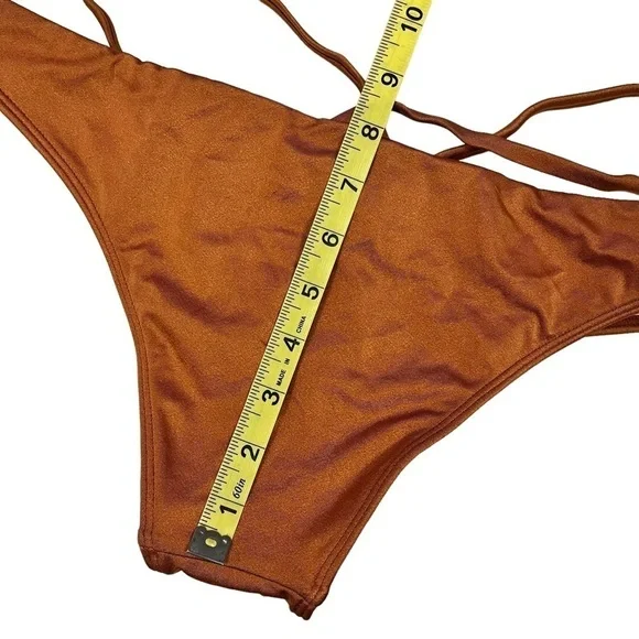LA Hearts Copper Bikini Bottom Small New - Picture 4 of 6